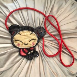 Benetton sequin and beads mini bag  & satin strap